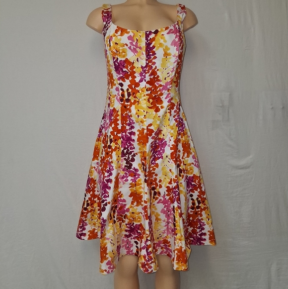 Jones Wear Dresses & Skirts - Jones Wear Multicolor Floral Midi Dress Sz 8